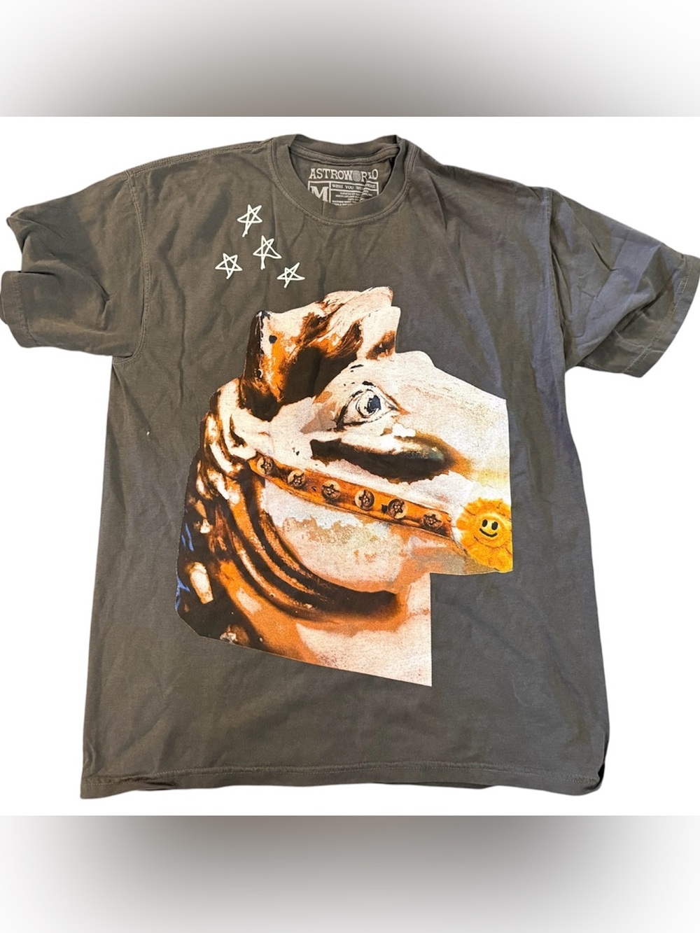 Travis Scott astroworld Wish You Were Here Astro World Tour Graphic T-shirt NWOT
